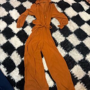 Women's Orange Jumpsuit